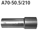 BASTUCK Adapter Endschalldämpfer auf Serienanlage auf Ø 50.5 mm für Ford Focus 4 / Astra J (A70-50.5/210)