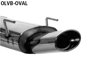 BASTUCK Endschalldämpfer mit Einfach-Endrohr oval 153 x 95 mm für Opel Vectra B (OLVB-OVAL)