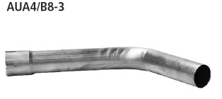 BASTUCK Verbindungsrohr für 1 Endschalldämpfer LH für Audi A4 B8/A5 B8 (AUA4/B8-3)