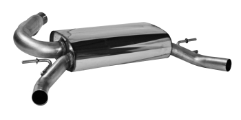 BASTUCK Endschalldämpfer ohne Endrohre für Serien Heckschürze LH+RH, 1 x Ø 54 mm für Renault Clio 4 RS