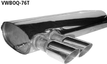 BASTUCK Endschalldämpfer querliegend mit Doppel-Endrohr 2 x Ø 76 mm für Volkswagen Bora 4Motion (VWBOQ-76T)