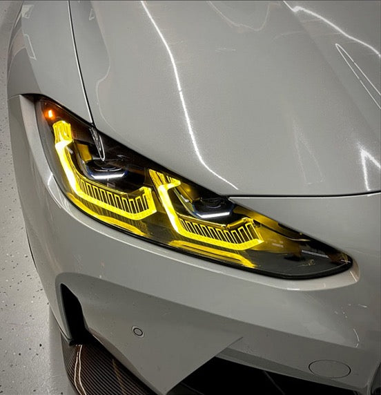 DRL Tagfahrlichter Module gelb weiß switch passend für BMW M3 (G80/G81) M4 (G82/G83) Laserlicht Scheinwerfer