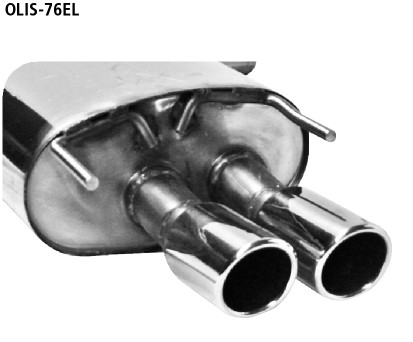 BASTUCK Endschalldämpfer mit Doppel-Endrohr mit Lippe 2 x Ø 76 mm LH für Opel Insignia A (OLIS-76EL)