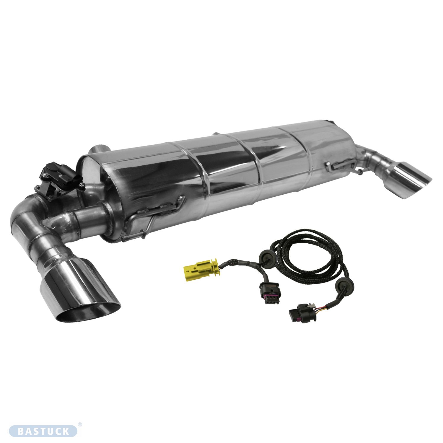 BASTUCK Endschalldämpfer mit Einfach-Endrohr 1x Ø 100 mm LH+RH