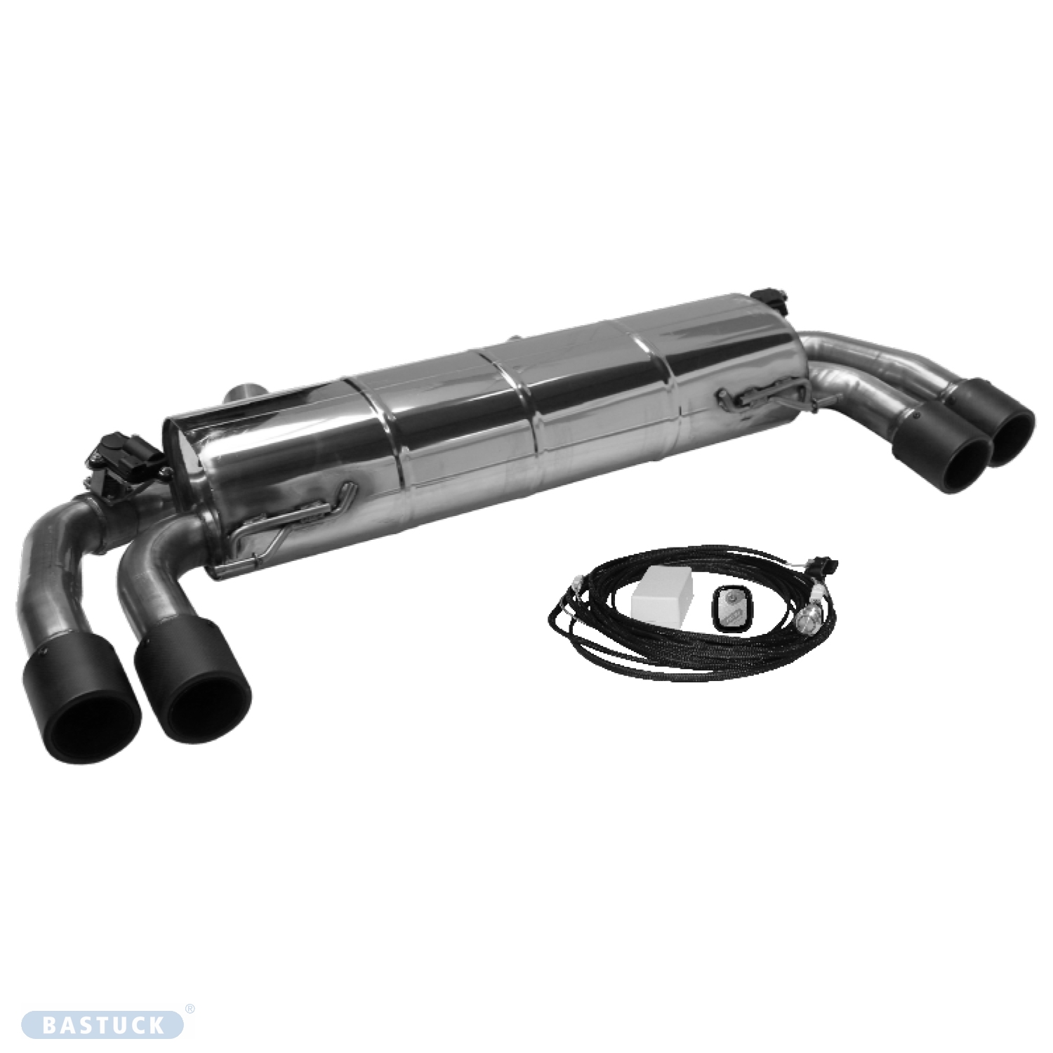 BASTUCK Endschalldämpfer mit Doppel-Endrohr Carbon 2x Ø 90 mm LH+RH für BMW 3er G20/G21 / 4er G22/G23/G26