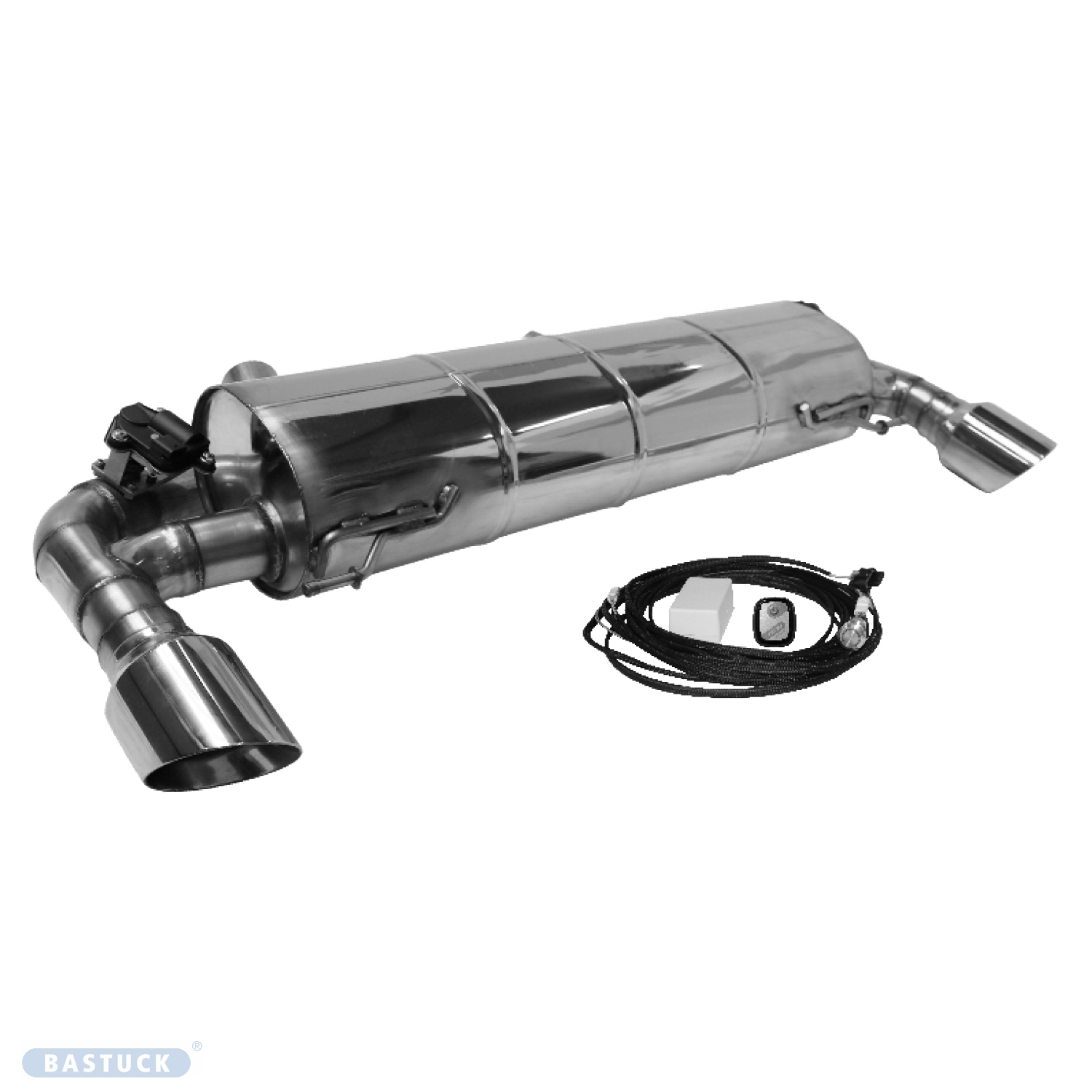 BASTUCK Endschalldämpfer mit Einfach-Endrohr 1x Ø 100 mm LH+RH