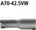 BASTUCK Adapter Endschalldämpfer auf Serie auf Ø 42.5 mm für Peugeot 308 (A70-42.5VW)