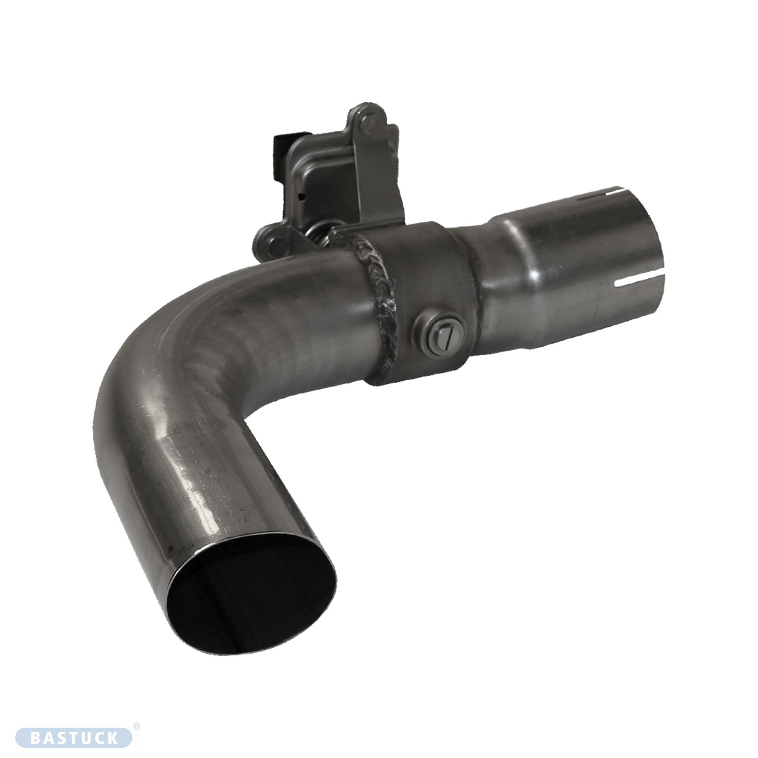 BASTUCK Einfach-Endrohr Ø 63 mm für Serien-Endrohrblende LH mit Abgasklappe für Volvo V60/S60
