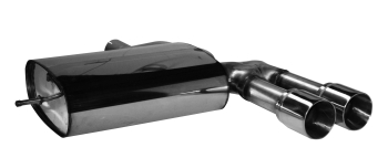 BASTUCK Endschalldämpfer mit Doppel-Endrohr 2 x Ø 85 mm Ausgang mittig für BMW Mini F56 (MI/F56-CS85R)