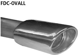 BASTUCK Endschalldämpfer mit Einfach-Endrohr oval 120 x 80 mm linke Seite für Ford Cougar (FDC-OVALL)