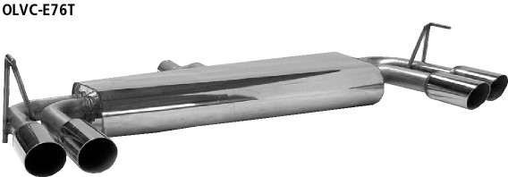BASTUCK Endschalldämpfer mit Doppel-Endrohr 2 x Ø 76 mm für Opel Vectra C (OLVC-E76T)