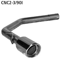 BASTUCK Endrohrsatz mit Einfach-Endrohr LH 1x Ø 90 mm für Citroen C2 (CNC2-3/90I)