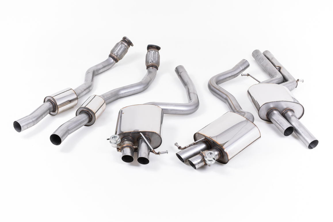 Milltek Abgasanlage für Audi RS4 B8 4.2 FSI QUADDRO Avant – Resonated, EG-Genehmigung