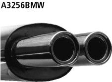 BASTUCK Endschalldämpfer mit Doppel-Endrohr 2 x Ø 90 mm für BMW 3er E36 325i / 328i (A3256BMW)
