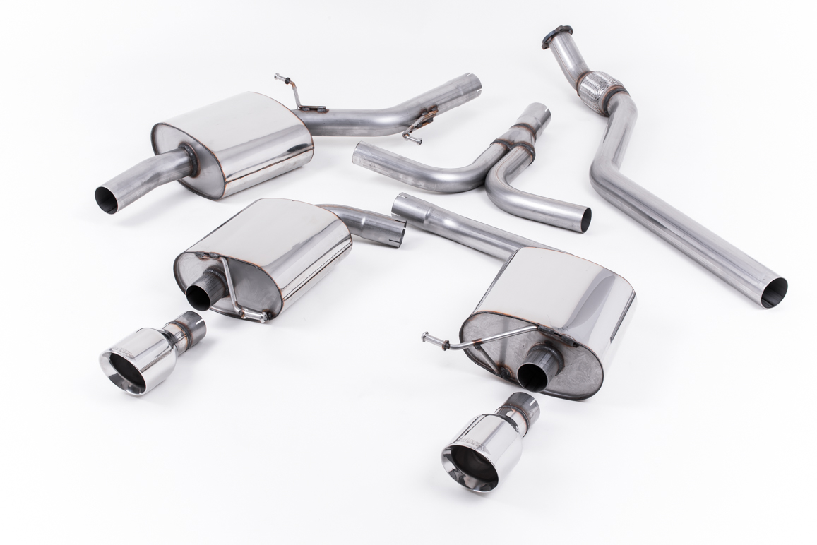 Milltek Abgasanlage für Audi A5 CARBIOLET 2.0 TFSI 2WD & quattro Schaltgetriebe – Resonated, EG-Genehmigung