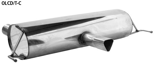 BASTUCK Endschalldämpfer mit Einfach-Endrohr 1x 73 x 67 mm, Ausgang Mitte für Opel Corsa D OPC