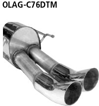 BASTUCK Endschalldämpfer DTM mit Doppel-Endrohr 2 x Ø 76 mm für Opel Astra G Stufenheck, Coupé, Cabrio