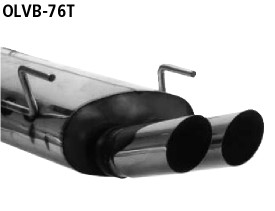BASTUCK Endschalldämpfer mit Doppel-Endrohr 2 x Ø 76 mm für Opel Vectra B (OLVB-76T)