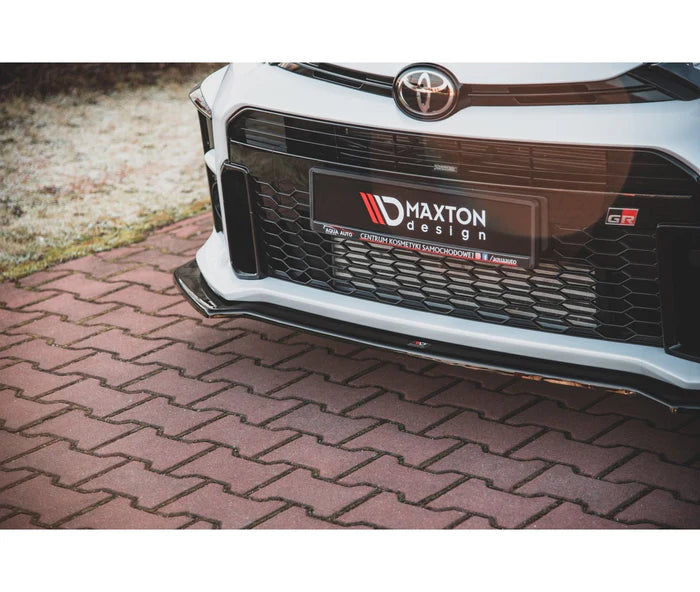 Cup Spoilerlippe Front Ansatz V.1 von Maxton Design für Toyota GR Yaris Mk4 – sportlicher ABS-Frontsplitter mit ABE