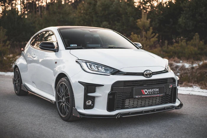 Cup Spoilerlippe Front Ansatz V.2 + Flaps für Toyota GR Yaris Mk4 – ABS-Frontsplitter im aggressiven Cup-Design