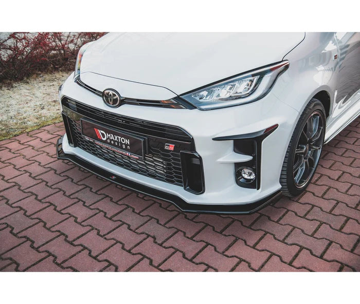 Cup Spoilerlippe Front Ansatz V.1 von Maxton Design für Toyota GR Yaris Mk4 – sportlicher ABS-Frontsplitter mit ABE