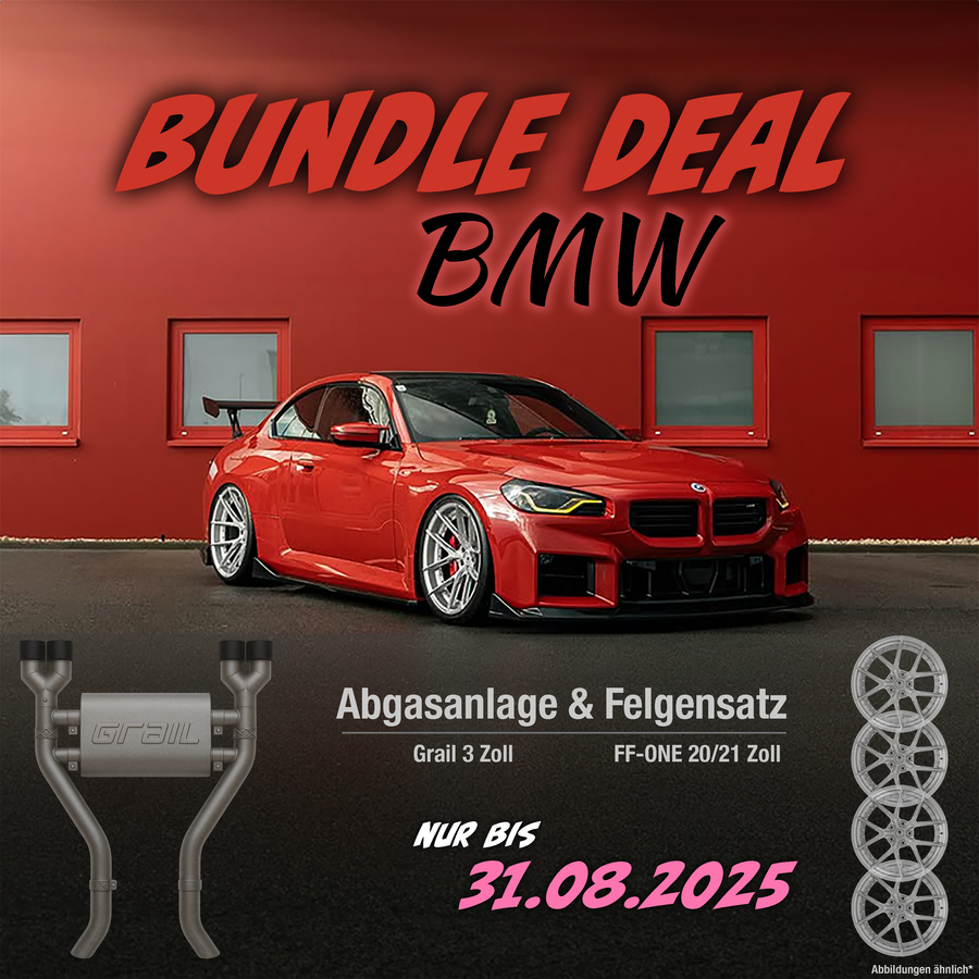 BMW M2 G87 / M3 G80 / M4 G82 Performance‑Bundle | Grail Abgasanlage & Sixnine FF-ONE Felgen